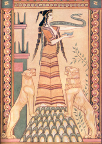 Minoan lion goddess