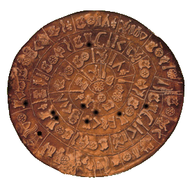 Dots that form Great Pyramid, Interior, Phaistos Disk