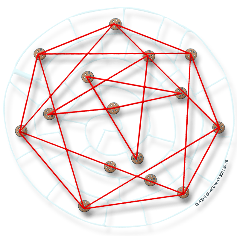 Phaistos Disk, Pentagram, Heptagram