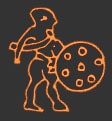 Phaistos Disk pictograph, Warrior and Shield