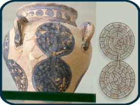 Vase with Figure 8 Shield made of two Disks
