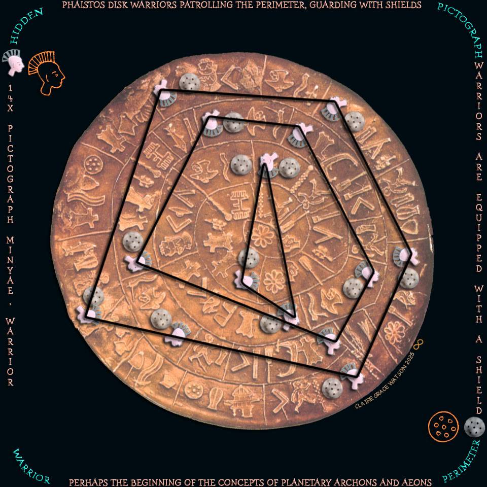 Phaistos Disk, Warriors at the Perimeter